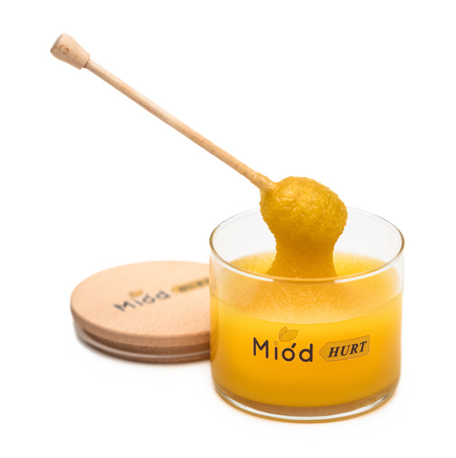 Miód Wielokwiatowy Gęsty  (słoik szklany 1,2 kg) - Karton 12 sztuk