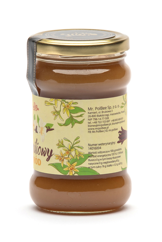 Miód Waniliowy (słoik szklany 400 g)