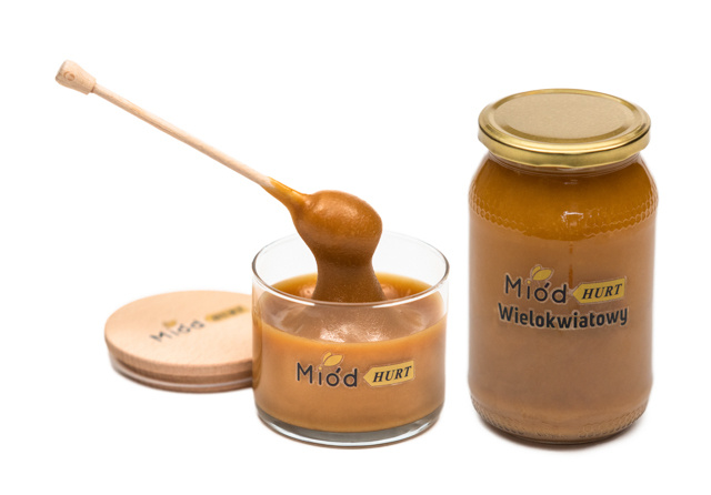Miód Wielokwiatowy Ciemny (słoik szklany 1,2 kg) - Karton 12 sztuk