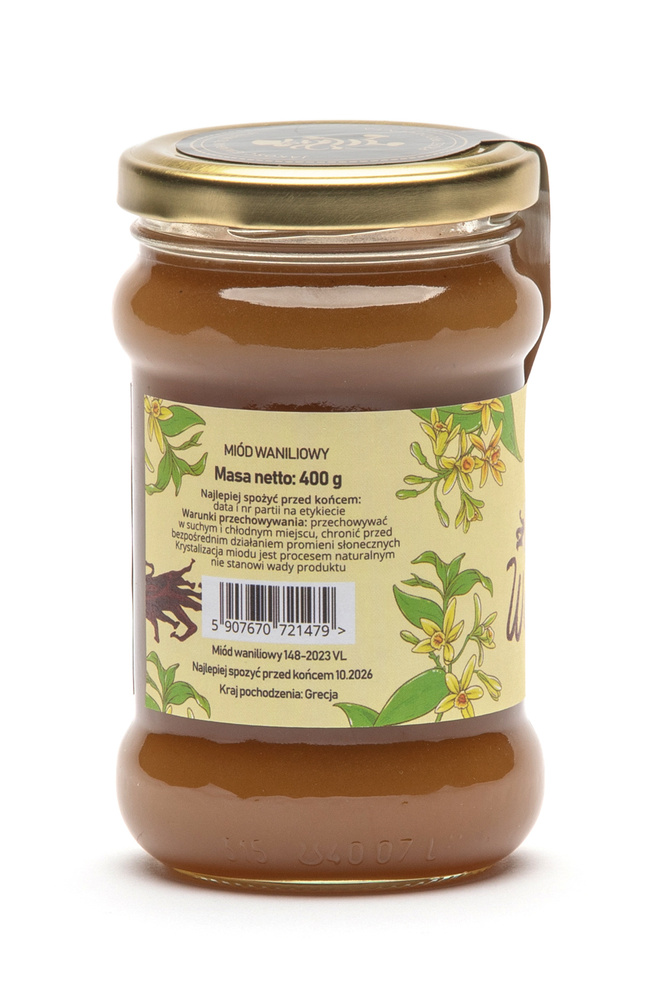 Miód Waniliowy (słoik szklany 400 g)