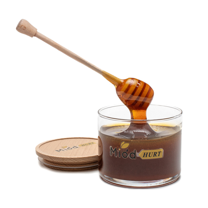 Miód Spadziowo - Nektarowy (słoik szklany 1,2 kg) - Karton 12 sztuk