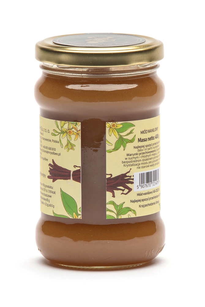 Miód Waniliowy (słoik szklany 400 g)