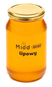 Miód Lipowy Płynny (słoik szklany 1,2 kg) - Karton 12 sztuk