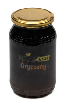 Miód Gryczany Płynny (słoik szklany 1,2 kg) - Karton 12 sztuk